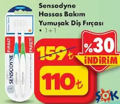 SENSODYNE HASSAS BAKIM YUMUŞAK DİŞ FIRÇASI 1+1 fiyat ve kampanya bilgisi